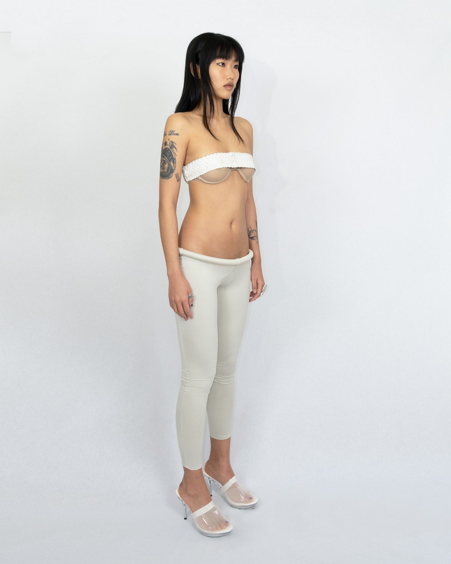 Hooped low waist leggings