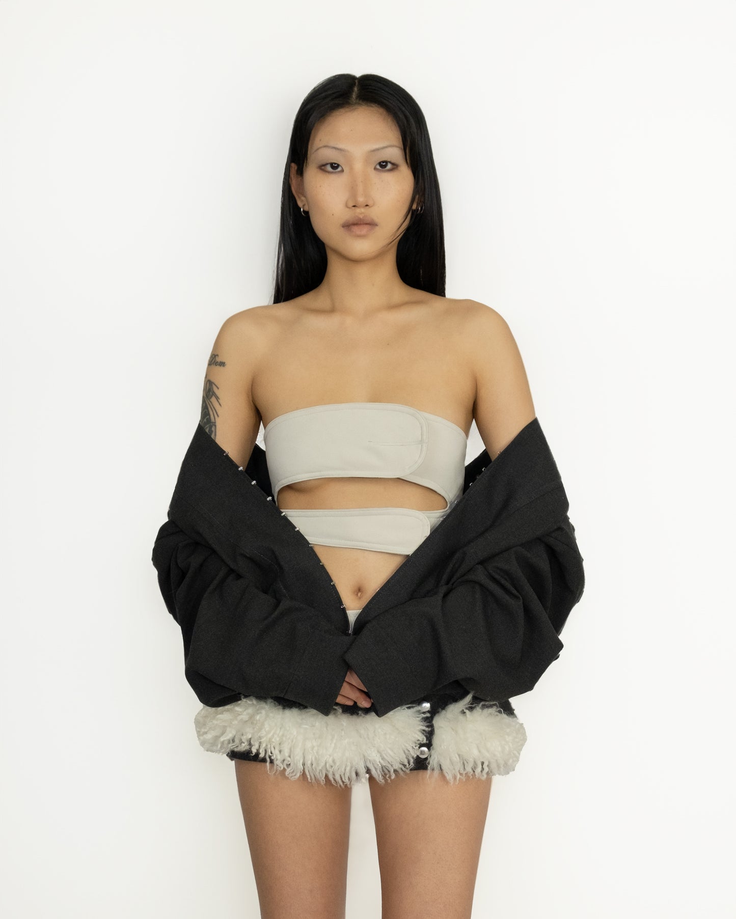 Patched lingerie set