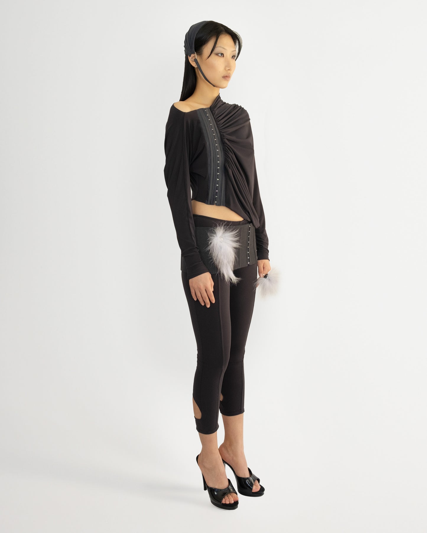 Draped cupro top