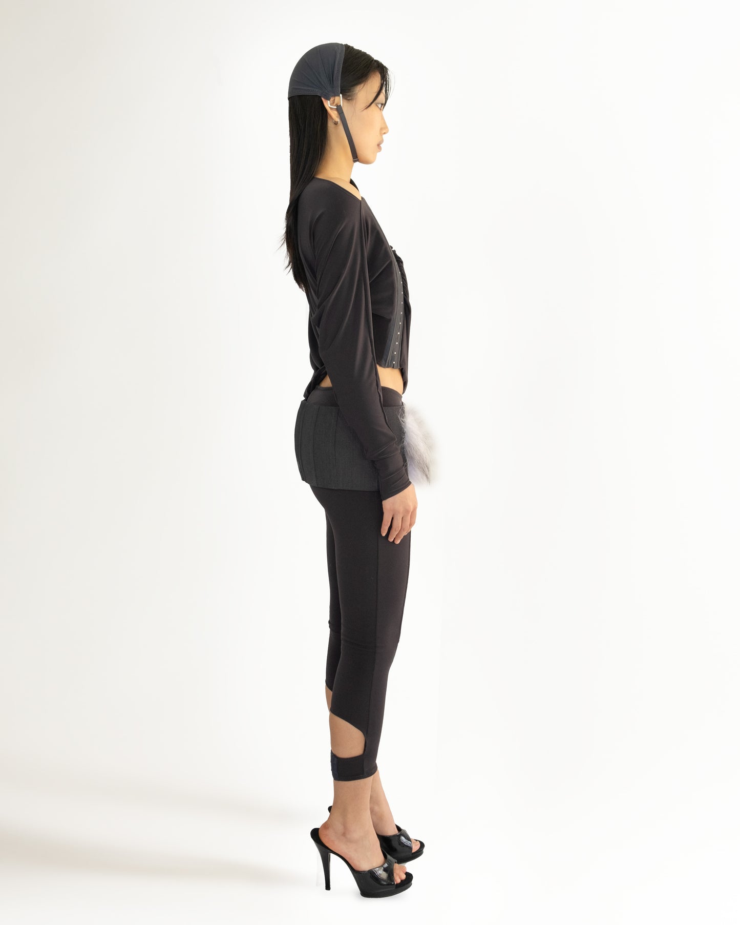Draped cupro top