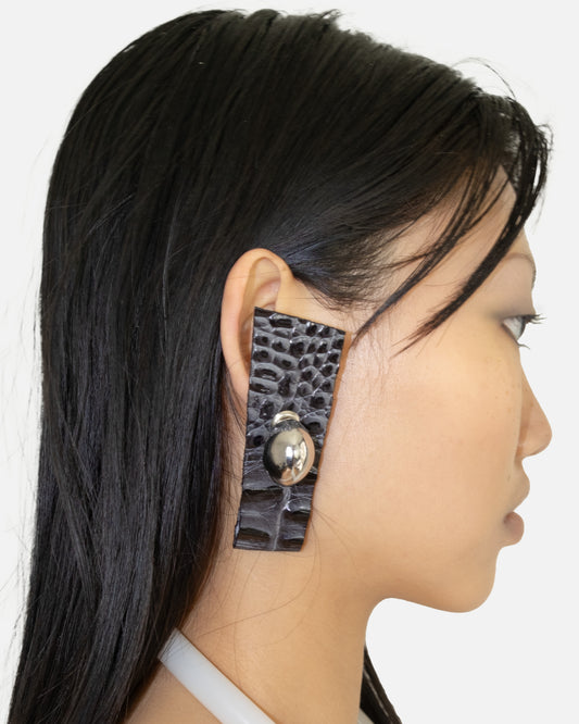 Crocodile earrings