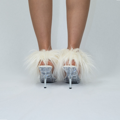 Furry plexi heels