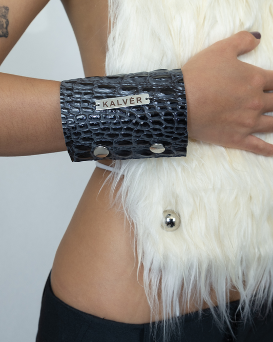 Crocodile cuff bracelet
